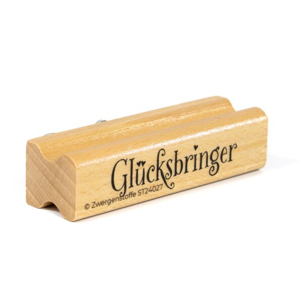 Zwergenstoffe Textstempel «Glücksbringer»