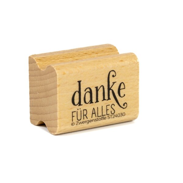Zwergenstoffe Textstempel «danke für alles»