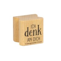 Zwergenstoffe Textstempel «ich denk an dich»