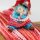 Baby Pomponborte Rot-Pink-Rosa