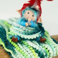 Baby Pomponborte Mint-Lime-Grün
