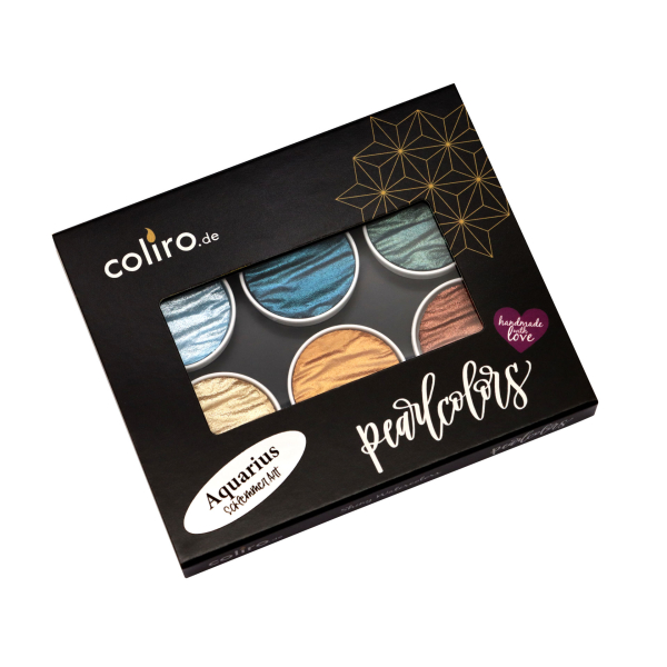Coliro Pearlcolors Malkasten 6-er Set "Aquarius"