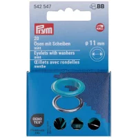 Prym 20 Stk Ösen und Scheiben 11 mm – Aqua