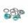 Prym 20 Stk Ösen und Scheiben 11 mm – Aqua
