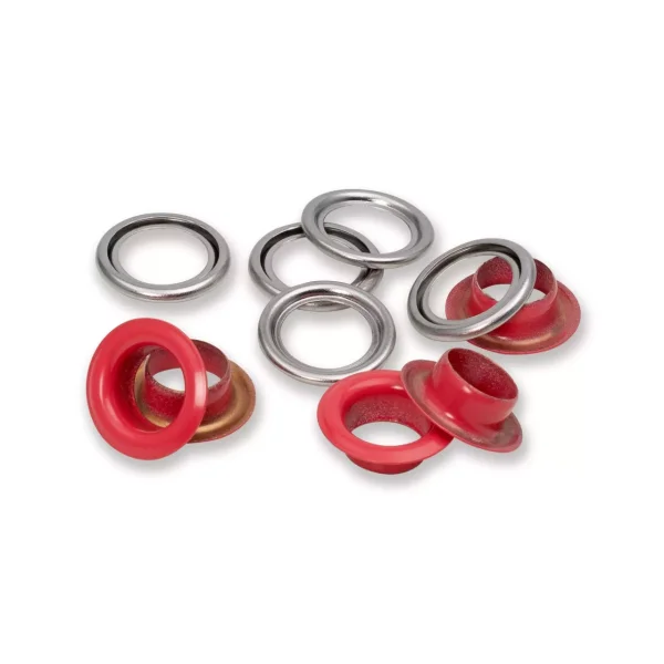 Prym 20 Stk Ösen und Scheiben 11 mm – Rot