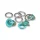 Prym 15 Stk Ösen und Scheiben 14 mm – Aqua