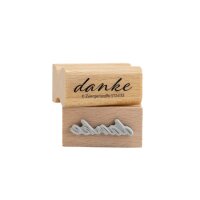Zwergenstoffe Textstempel «danke»