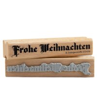 Zwergenstoffe Weihnachtsstempel Fraktur «Frohe...