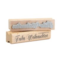 Zwergenstoffe Weihnachtsstempel «Frohe...