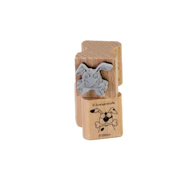 Zwergenstoffe Mini Stempel – Hundi mit Knochen
