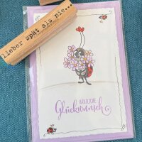 Zwergenstoffe Stempel «härzliche...