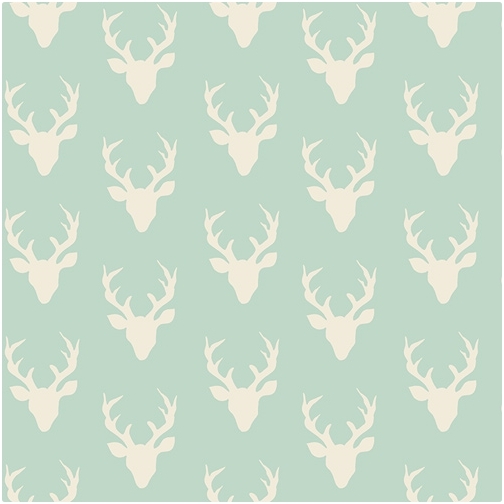 Fat Quarter Baumwolle Hirschköpfe 45x55 cm