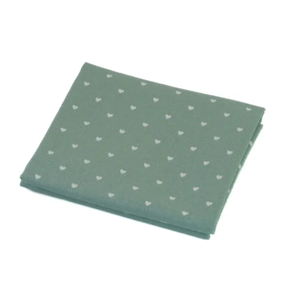 Fat Quarter Baumwolle Love Note Herzchen Salbei 45x55 cm