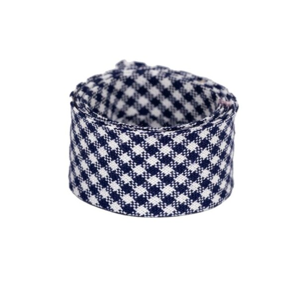 Schrägband Westfalenstoffe Vichy weiss-marine 3m Stück