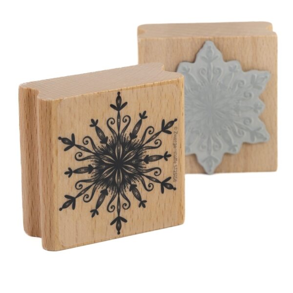 Zwergenstoffe Stempel – Grosse Schneeflocke
