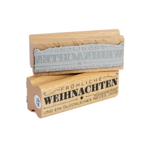 Zwergenstoffe Weihnachtstempel "Fröhliche Weihnachten und..."