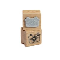 Zwergenstoffe Motivstempel – Kamera mit Herz