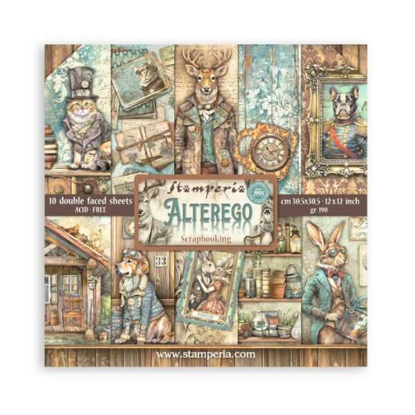 Stamperia Scrapbooking Block 12x12 inch - Alter Ego