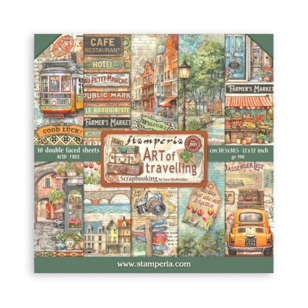 Stamperia Scrapbooking Block 12x12 inch - Art of Travelling