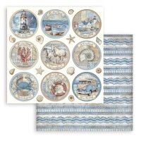 Stamperia Scrapbooking Block 12x12 inch - Silent Sea