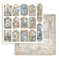Stamperia Scrapbooking Block 12x12 inch - Silent Sea