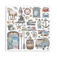 Stamperia Scrapbooking Block 12x12 inch - Silent Sea
