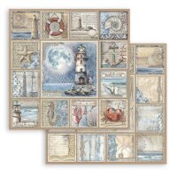 Stamperia Scrapbooking Block 12x12 inch - Silent Sea