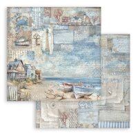 Stamperia Scrapbooking Block 12x12 inch - Silent Sea