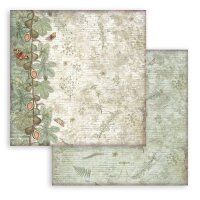 Stamperia Scrapbooking Block 12x12 inch - Herbarium Silvae Background Selection