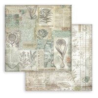 Stamperia Scrapbooking Block 12x12 inch - Herbarium Silvae Background Selection
