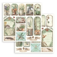 Stamperia Design Papier - Herbarium Silvae Tags and Letters
