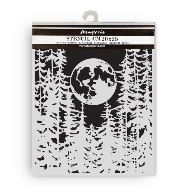 Stamperia Schablone - Herbarium Silvae Moon in the Forest 20x25cm