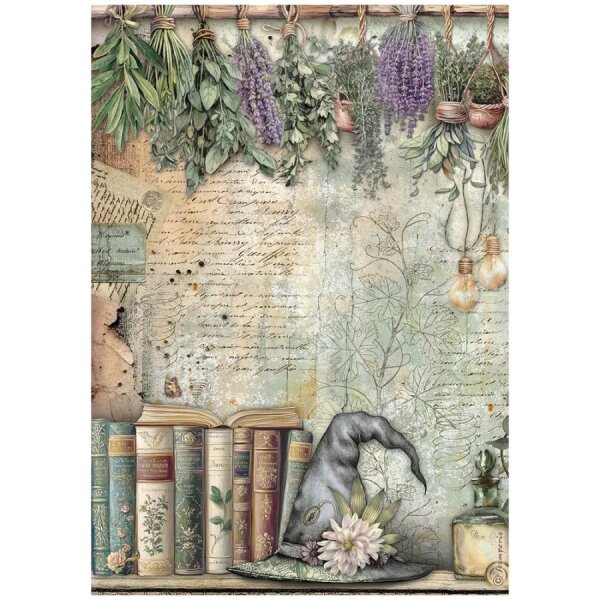 Stamperia Reispapier A4 Herbarium Silvae Books