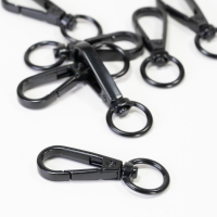 Karabiner für 12mm Band - Schwarz matt