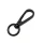 Karabiner für 12mm Band - Schwarz matt