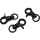 mini Karabiner für 7mm Band - Schwarz matt