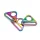 O-Ring mit Steg Regenbogen für 20mm Band
