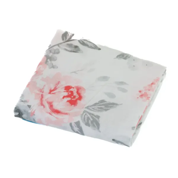 Fat Quarter Baumwolle 45x55 cm  Rosen Grau-Apricot auf Weiss
