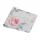 Fat Quarter Baumwolle 45x55 cm  Rosen Grau-Apricot auf Weiss
