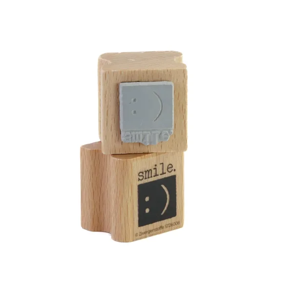 Zwergenstoffe Textstempel «smile.»
