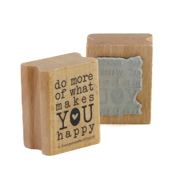 Zwergenstoffe Textstempel "do more of what makes you happy"
