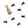 Zwergenstoffe Ministempel 14 mm – Kaninchen im Sprung