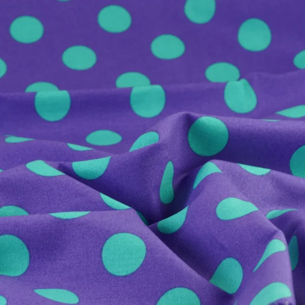 Baumwolle Tula Pink True Colors Pom Poms - Iris Helltürkis-Violett