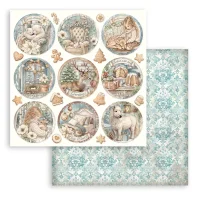 Stamperia Scrapbooking Block 12x12 inch - White Christmas
