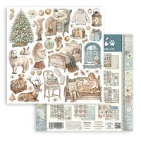 Stamperia Scrapbooking Block 12x12 inch - White Christmas