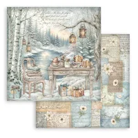 Stamperia Scrapbooking Block 12x12 inch - White Christmas