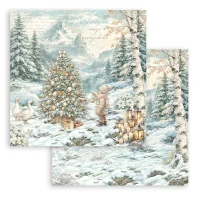 Stamperia Scrapbooking Block 12x12 inch - White Christmas