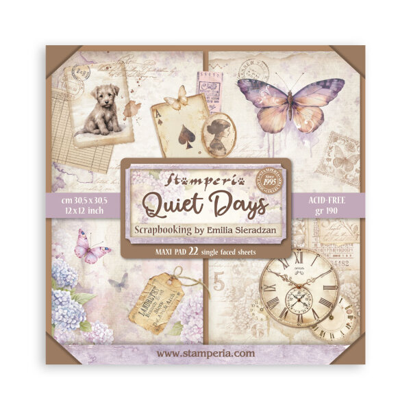 Stamperia Scrapbooking Block 12x12 inch - Quiet Days