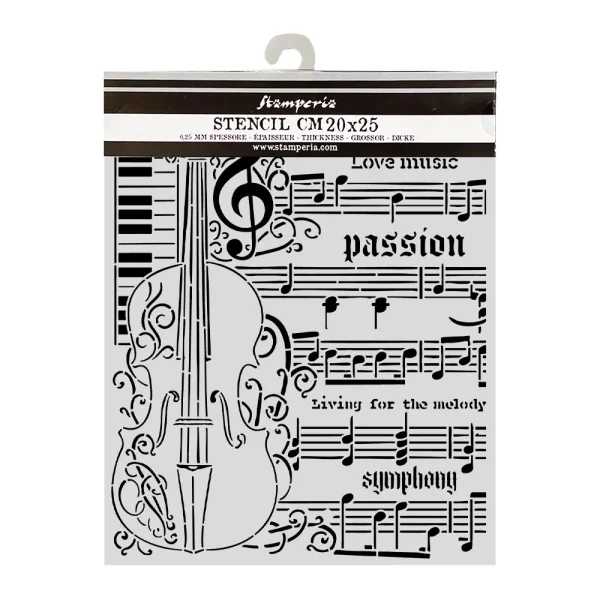 Stamperia Schablone 20 x 25 cm – Symphony Violin