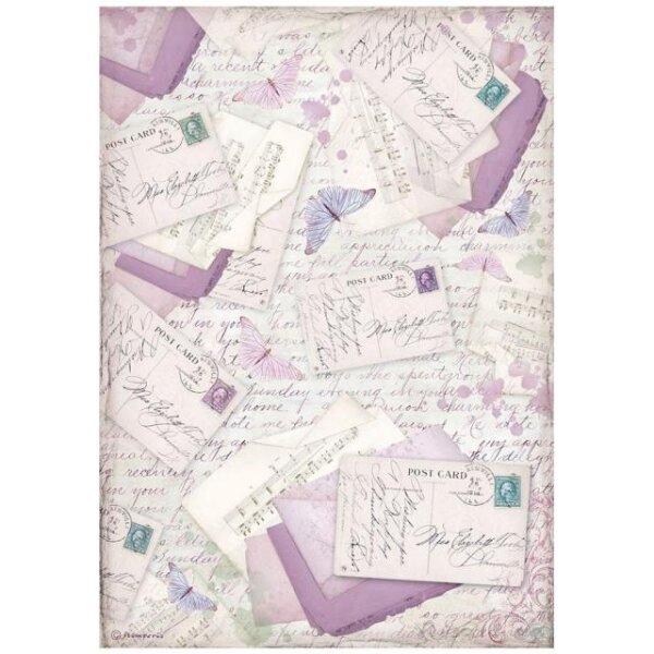 Stamperia Reispapier A4 Provence Letter